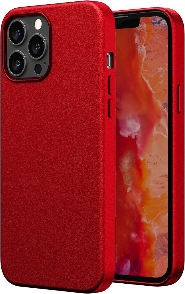 Eko odos apsauginis dėklas skirtas Apple iPhone 12/12Pro, raudonas (red apple) kaina ir informacija | Telefono dėklai | pigu.lt