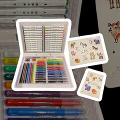 Piešimo ir kūrybos rinkinys su dvipusiais markeriais-flomasteriais ,Decoartlt kaina ir informacija | Piešimo, tapybos, lipdymo reikmenys | pigu.lt