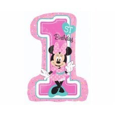 Folijos balionas 36 colių SHP – Minnie Mouse 1-asis gimtadienis kaina ir informacija | Balionai | pigu.lt