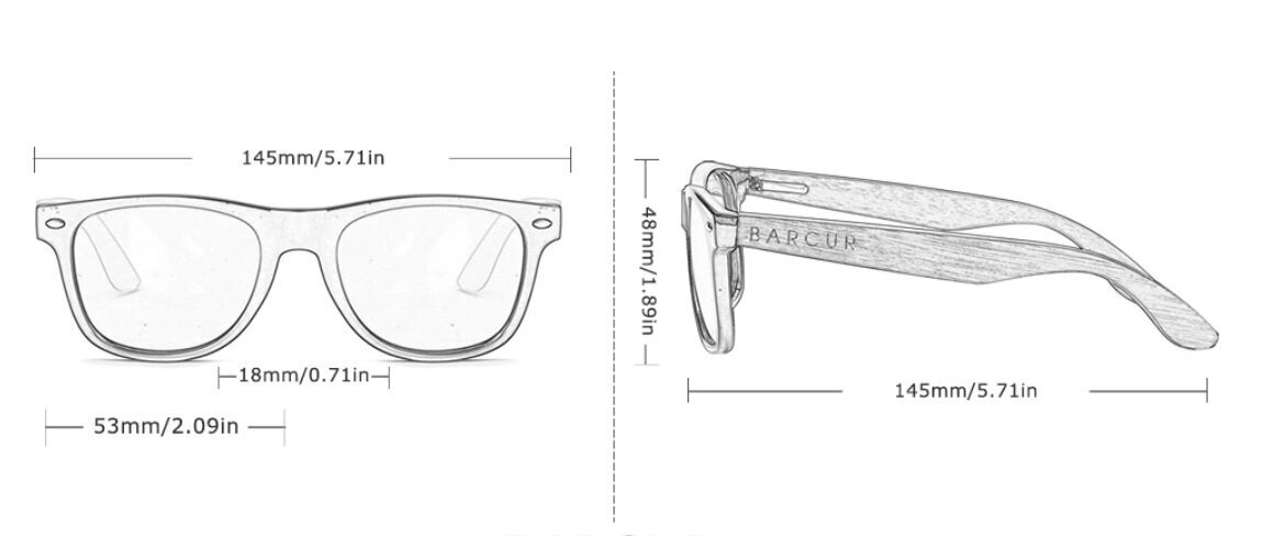 Aukštos kokybės poliarizuoti veidrodiniai saulės akiniai Barcur su UV400 kaina ir informacija | Akiniai nuo saulės vyrams | pigu.lt