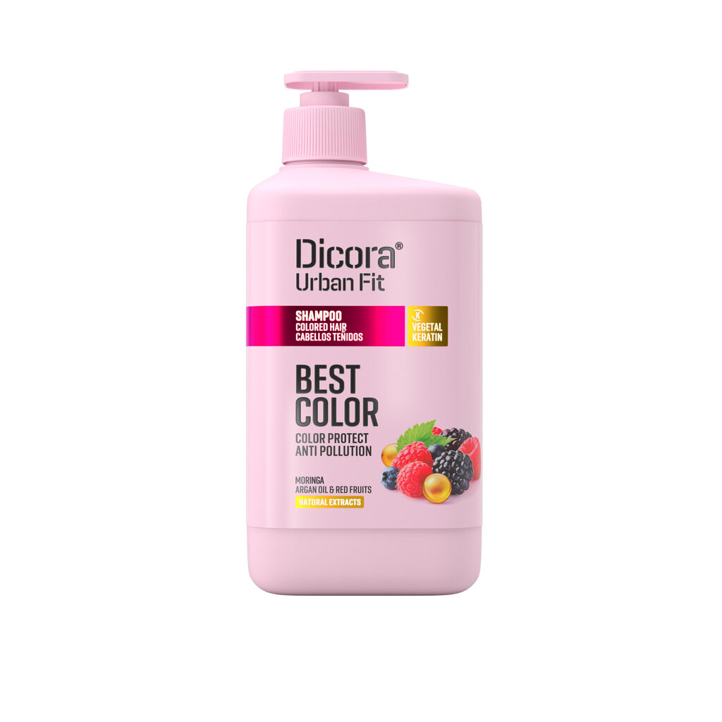 Šampūnas dažytiems plaukams Dicora Urban Fit Best Color Shampoo, 800 ml kaina ir informacija | Šampūnai | pigu.lt