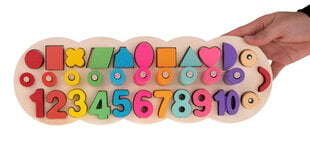 Деревянный сортировщик чисел и форм цена и информация | Развивающие игрушки | pigu.lt