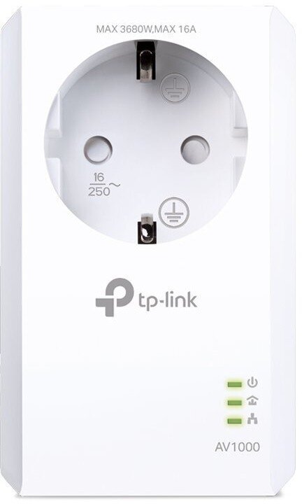 WiFi diapazono plėtiklis TP-Link Powerline AV1000 Gigabit цена и информация | Elektros jungikliai, rozetės | pigu.lt