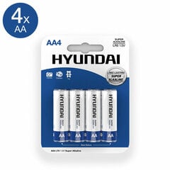 Hyundai Super Alkaline AA elementai, 4 vnt. kaina ir informacija | Elementai | pigu.lt