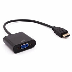 Адаптер HDMI—VGA Nilox NXADAP01 Чёрный 15 cm цена и информация | Адаптеры, USB-разветвители | pigu.lt