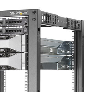 Startech reguliuojamas 4 stulpelių serverio stovas su ratukais SV431RACK цена и информация | Kabeliai ir laidai | pigu.lt