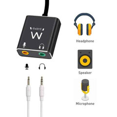 Ewenr adapteris, audio jack kaina ir informacija | Adapteriai, USB šakotuvai | pigu.lt