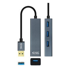 4-портовый USB-концентратор Nanocable цена и информация | Адаптеры, USB-разветвители | pigu.lt