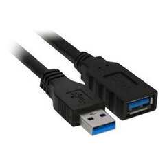 NANOCABLE 10.01.0902BK, USB 3.0/USB A, 2 m kaina ir informacija | Kabeliai ir laidai | pigu.lt