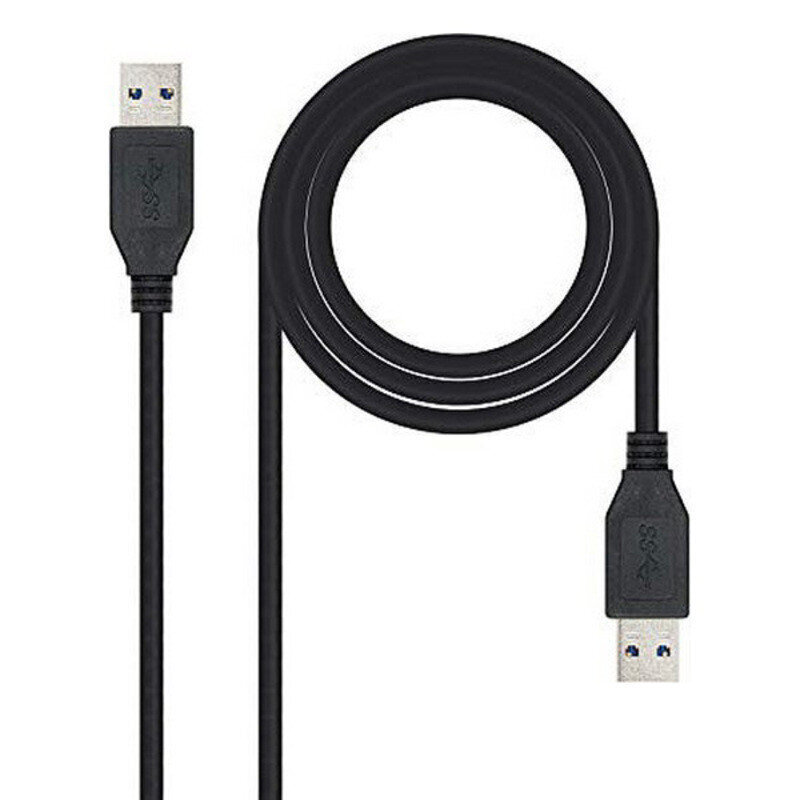 Nanocable 10.01.1002BK, USB 3.0 A /USB A, 2m kaina ir informacija | Kabeliai ir laidai | pigu.lt