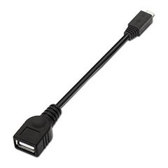 Нано кабель 10.01.3500, USB 2.0 A / Micro USB B, 15 см цена и информация | Адаптеры, USB-разветвители | pigu.lt
