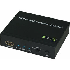 Garso keitiklis Techly HDMI 2K4K audio HDMI/TOSLINK/AUDIO stereo L/R kaina ir informacija | Adapteriai, USB šakotuvai | pigu.lt