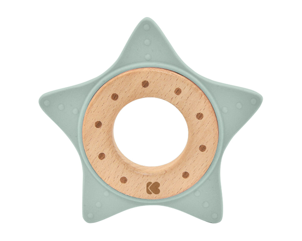 Silikoninis kramtukas KikkaBoo Star Mint, 0 mėn+, 1 vnt. цена и информация | Kramtukai | pigu.lt