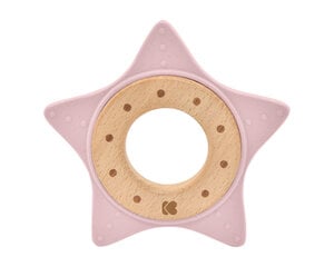 Silikoninis kramtukas KikkaBoo Star Pink, 0 mėn+, 1 vnt. kaina ir informacija | Kramtukai | pigu.lt