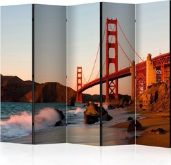 Ширма Golden Gate Bridge sunset, San Francisco цена и информация | Мобильные стенки | pigu.lt