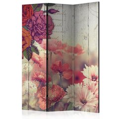 Ширма - Vintage Flowers [Комнатные перегородки] цена и информация | Мобильные стенки | pigu.lt