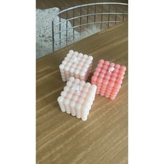 Persikų spalvos žvakė Geometric Bubble 6cm kaina ir informacija | Žvakės, Žvakidės | pigu.lt