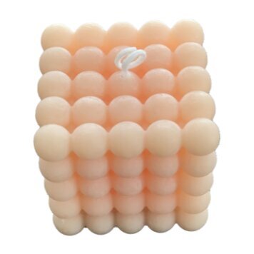 Persikų spalvos žvakė Geometric Bubble 6cm цена и информация | Žvakės, Žvakidės | pigu.lt