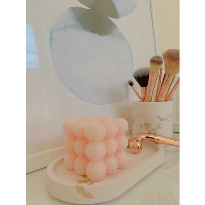 Smėlio spalvos žvakė Maxi Bubble 6.5cm kaina ir informacija | Žvakės, Žvakidės | pigu.lt