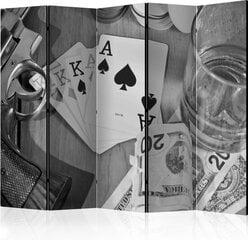 Pertvara Cards: black and white kaina ir informacija | Širmos, kambario pertvaros | pigu.lt