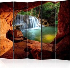 Ширма Cave: Forest Waterfall цена и информация | Мобильные стенки | pigu.lt
