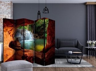 Ширма Cave: Forest Waterfall цена и информация | Мобильные стенки | pigu.lt