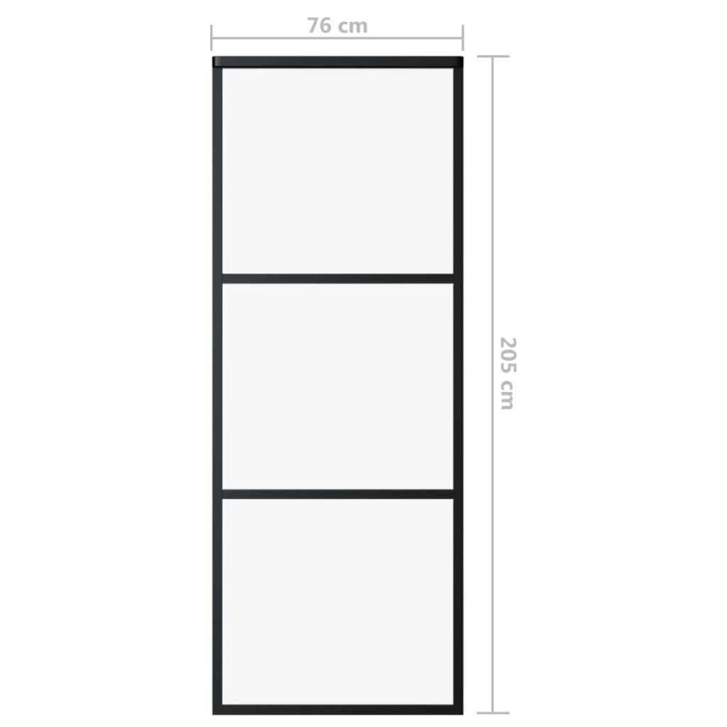 Stumdomos durys su įrangos rinkiniu, 76x205cm, ESG ir aliuminis kaina ir informacija | Vidaus durys | pigu.lt