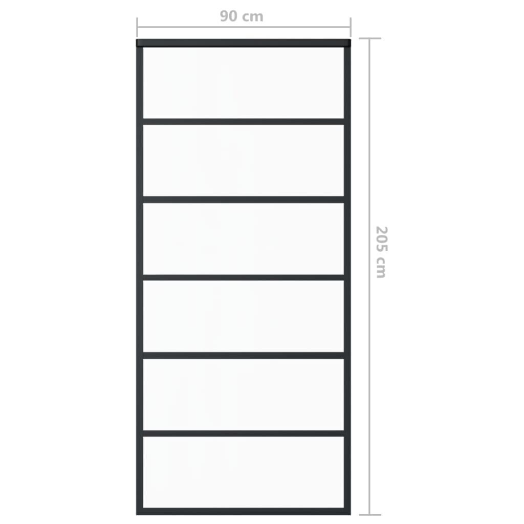 Stumdomos durys su įrangos rinkiniu, 90x205cm, ESG ir aliuminis kaina ir informacija | Vidaus durys | pigu.lt