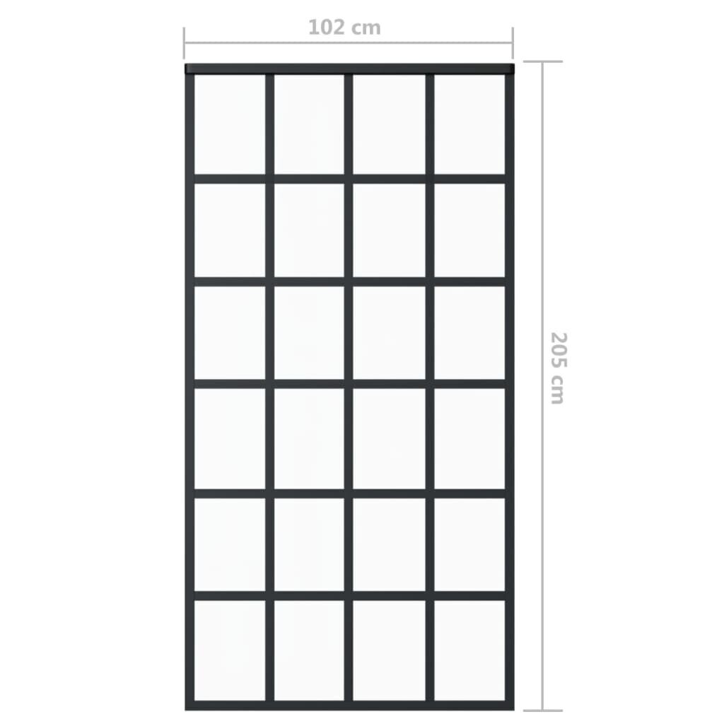 Stumdomos durys su įrangos rinkiniu, 102x205cm, ESG/aliuminis kaina ir informacija | Vidaus durys | pigu.lt