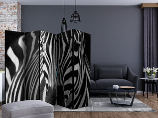 Pertvara - White with black stripes [Kambario pertvaros] kaina ir informacija | Širmos, kambario pertvaros | pigu.lt