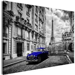 Картина Car in Paris Blue цена и информация | Репродукции, картины | pigu.lt