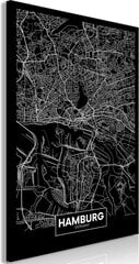 Paveikslas Dark Map of Hamburg kaina ir informacija | Reprodukcijos, paveikslai | pigu.lt