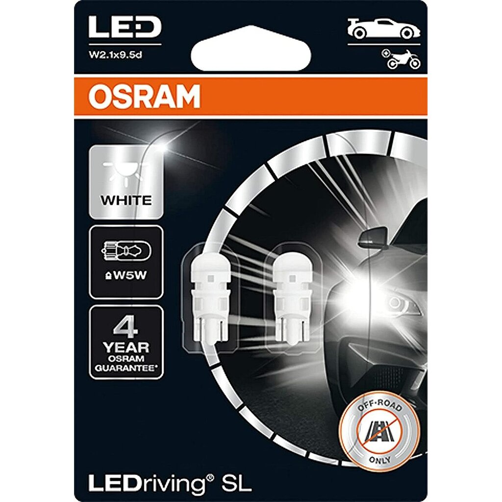 Automobilio lemputė Osram OS2825DWP-02B 0,8 W 6000K W5W kaina ir informacija | Automobilių lemputės | pigu.lt