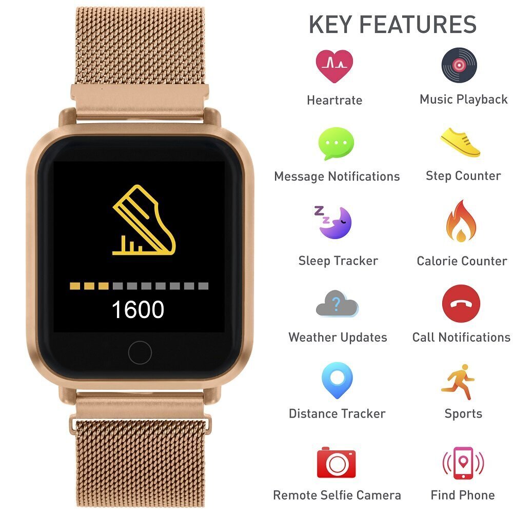 Reflex Active Series 06 Rose Gold Mesh kaina ir informacija | Išmanieji laikrodžiai (smartwatch) | pigu.lt