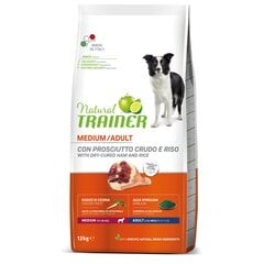 NATURAL TRAINER MEDIUM ADULT DRY-CURED HAM&RICE сухой корм с вяленой ветчиной для взрослых собак средних пород 12 кг цена и информация | Сухой корм для собак | pigu.lt