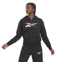 Sportinis bliuzonas moterims Reebok Training Essentials Vector Full-Zip, juodas kaina ir informacija | Sportinė apranga moterims | pigu.lt