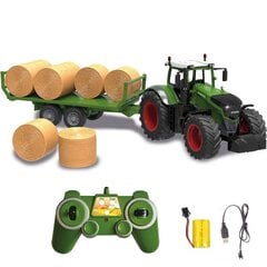 Žaislinis traktorius su priekaba Double Eagle, 2.4GHz kaina ir informacija | Žaislai berniukams | pigu.lt