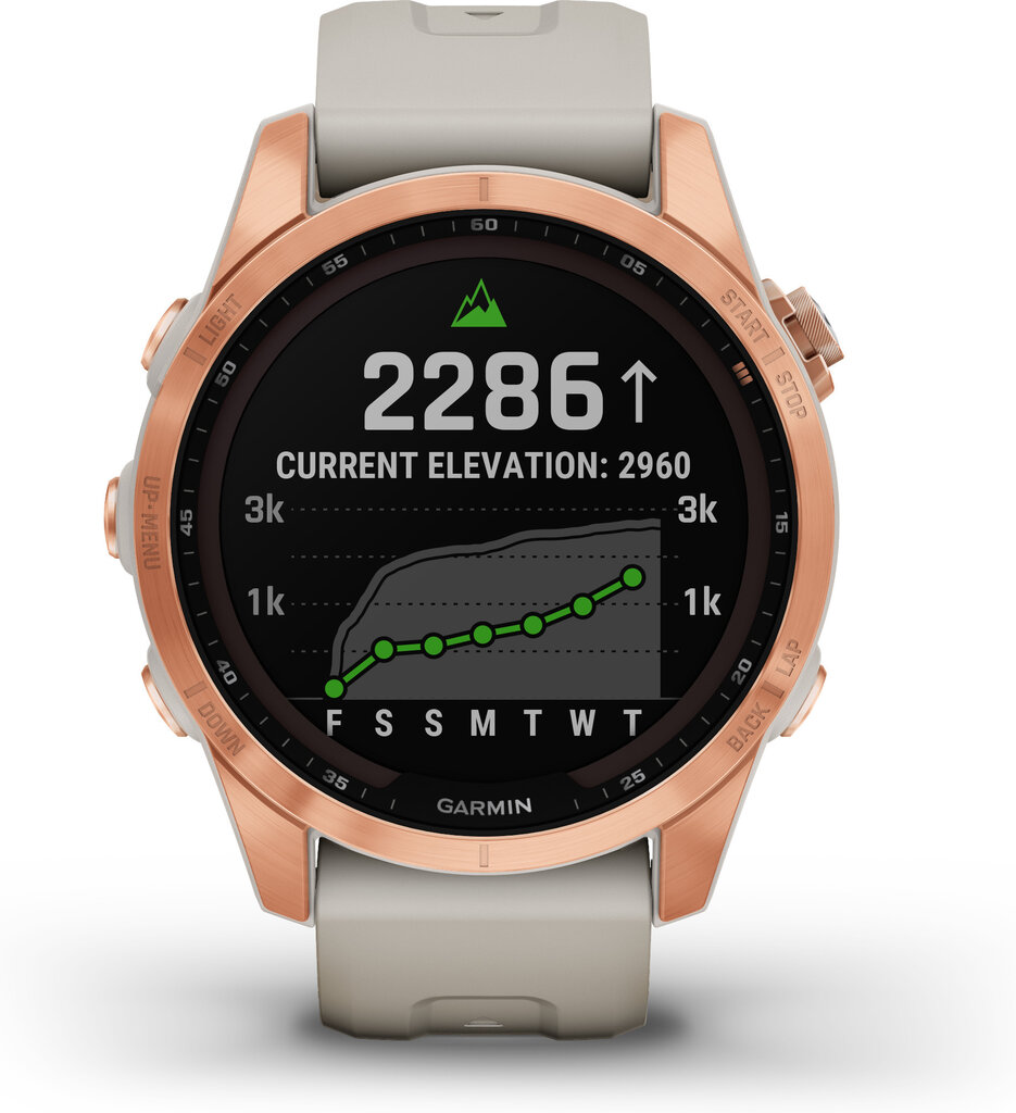 Garmin fēnix® 7S Solar Rose Gold/Light Sand kaina ir informacija | Išmanieji laikrodžiai (smartwatch) | pigu.lt