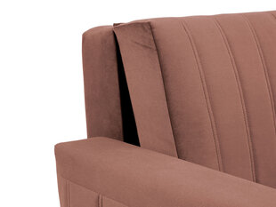 Išskleidžiamas fotelis Clivia Glam, smėlio spalvos kaina ir informacija | Svetainės foteliai | pigu.lt