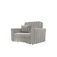 Раскладное кресло Clivia Glam, светло-серое цена и информация | Кресла в гостиную | pigu.lt