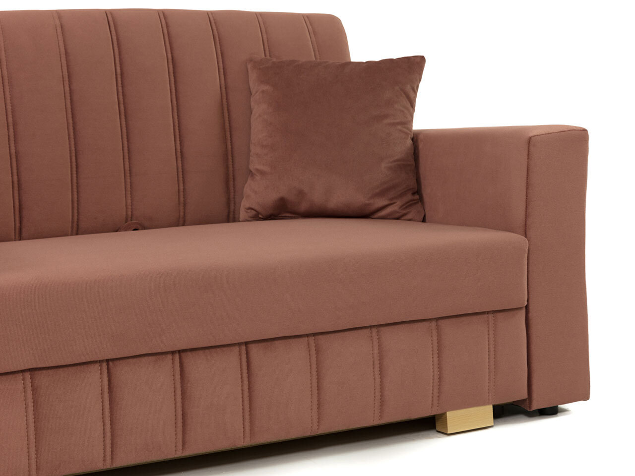 Sofa-lova Clivia Glam 2, smėlio spalvos kaina ir informacija | Sofos | pigu.lt