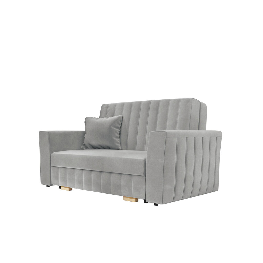 Sofa-lova Clivia Glam 2, šviesiai pilka kaina ir informacija | Sofos | pigu.lt