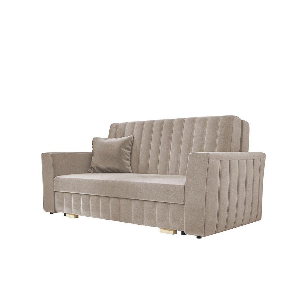 Sofa-lova Clivia Glam 3, smėlio spalvos цена и информация | Sofos | pigu.lt