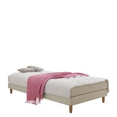 Кровать Moriba 120x200 см, бежевая цена и информация | Кровати | pigu.lt