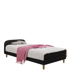 Кровать Moriba 2 90x200см, черная цена и информация | Кровати | pigu.lt