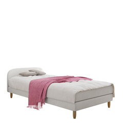 Кровать Moriba 2 90x200 см, светло-серая цена и информация | Кровати | pigu.lt