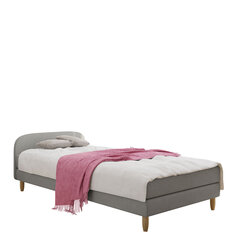 Кровать Moriba 2 90x200см, серая цена и информация | Кровати | pigu.lt