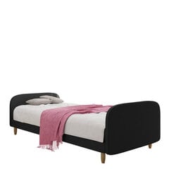 Кровать Moriba 3 90x200 см, черная цена и информация | Кровати | pigu.lt