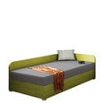 Кровать Draban 90х200см, зеленая/серая
