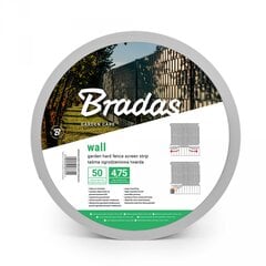 Tvoros dengimo juosta Bradas Solid 4.75cm x 50m, šviesiai pilka kaina ir informacija | Tvoros ir jų priedai | pigu.lt